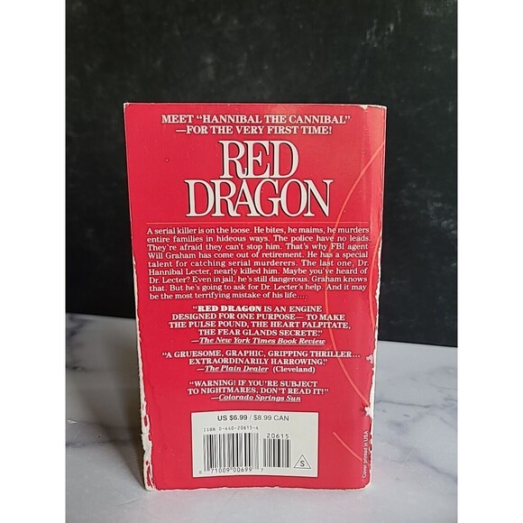 Red Dragon By Thomas Harris Paperback - Picture 9 of 10